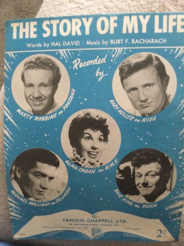 Sheet music The story of my  life.