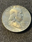 1963 d franklin half dollar circulated brilliant shine-Free shipping