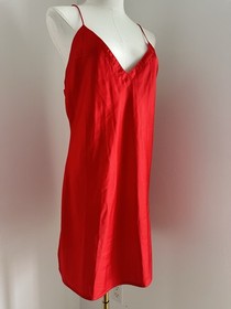 La Perla Women&rsquo;s Red Solid Full Slip Lingerie Size M