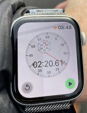 Apple Watch Series 5 WiFI 44mm Aluminium Case GPS Silver A2093 Grey Sport Loop