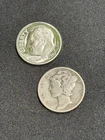 1945 Mercury Dime   and Silver Proof  Dime  2  90% Silver Coins