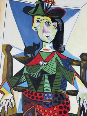 Pablo Picasso (Handmade) Oil On Canvas Painting signed and stamped