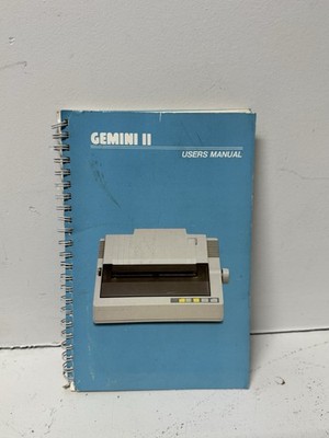 Star Micronics Gemini II Users Manual   Original 1986