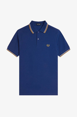 Fred Perry Polo Manica Corta Slim Fit Blu - Taglia L Abbigliamento Uomo Polo