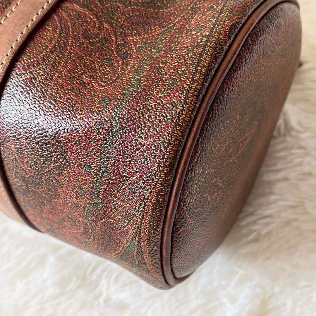 ETRO Paisley Pattern Mini Boston Bag Drum Shape Leather Multicolor — image 8