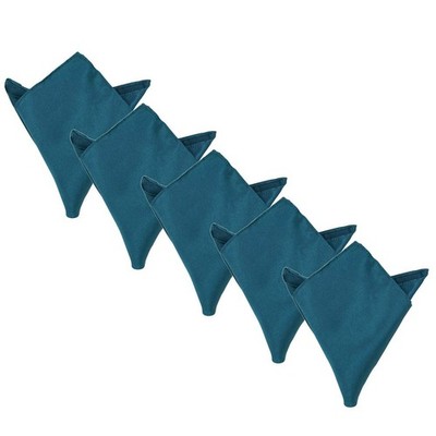 Men Solid Color Pocket Square Handkerchief 5 Pack Set Diff Colors Formal