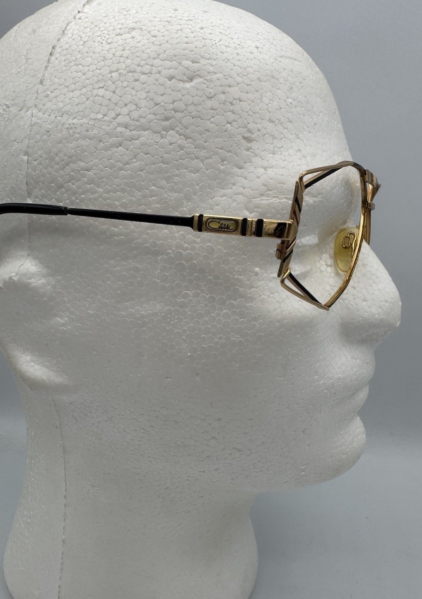 Cazal ゴールドフレーム 超希少。ヴィンテージ品。 Vintage Cazal Eyeglasses Model 956 Color 373 Gold Black 61-11-130