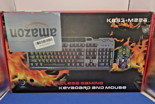 Wireless Gaming Keyboard Mouse Combo RGB Backlit 2.4G Rechargeable Pink