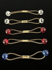 Vintage 1980s Hair Tie Ponytail Holder Goody Twin Beads - Small - Lot of 5