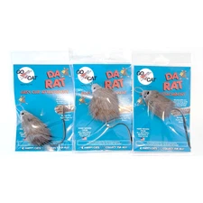 3 (THREE) Go Cat Da Rat Refills for Wand Pole Bee Mouse Interactive Kitten FUN