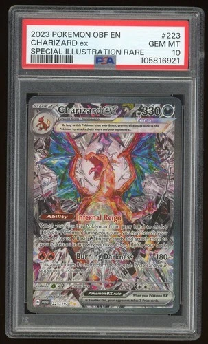 2023 Pokemon OBF EN Charizard Ex SIR Special Illustration RARE 223 PSA 10