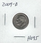 2009 D Roosevelt Dime H095 !!!Free Shipping!!!
