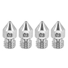 MK8 Nozzles 0.3mm 3D Printer Extruder Nozzle for 1.75mm Filament Pack of 4