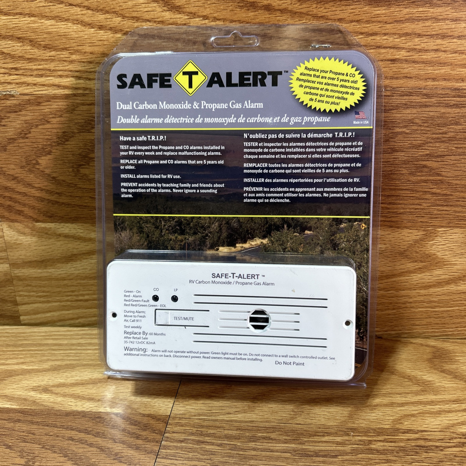 Safe-T-Alert by MTI Industries 35-742-WT Dual LP/CO Alarm - 12V, 35 Series