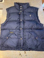 Vintage Polo Ralph Lauren Down Puffer Vest Sz XL Navy 90s Outerwear