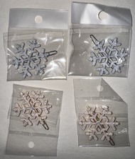 NEW Gold And Silver Snowflake Hair Clips - Set Of 4