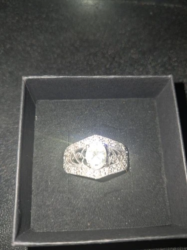 Vintage Womans Nevada Silver Ring Marked