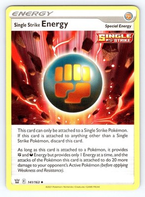 Single Strike Energy Uncommon SWSH05: Battle Styles 141/163 NM