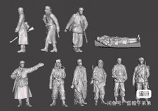 3D printing 1/72 World War II German Winter soldiers 10 person model Unpainted