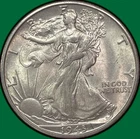 1943-S Walking Liberty Half Dollar Brilliant Uncirculated BU Coin #33402