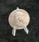 Silver 90% 1963 D  Franklin Half dollar  really nice looking coin  TP 10358