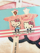 The Wayy Big Plush Lined Over Sized Hoodie Kids Character Hello Kitty OSFM 4-10