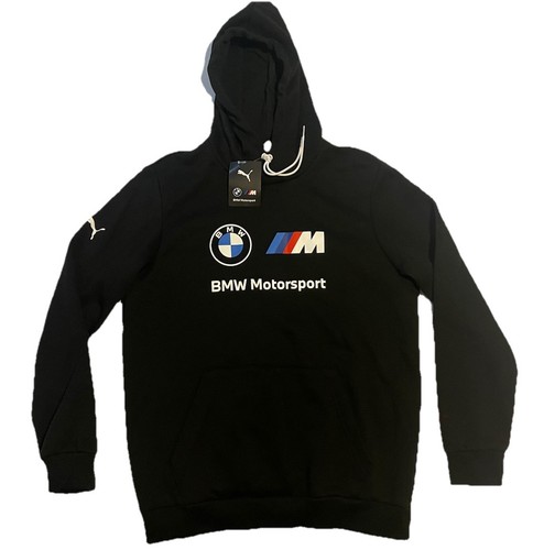 New with tag Puma BMW Motorsport Hoodie Men M Black Sweatshirt Racing Jacket