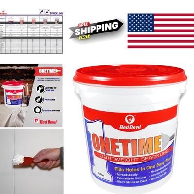 Lightweight Spackling Paste 1 Gallon White Crack Resistant No Sanding Required