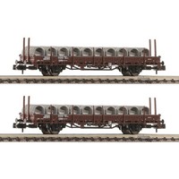 Fleischmann 6660072 N 2Er Set Schwenkrungenwagen Ks Mit Drahtrollen ÖBB IV N Neu