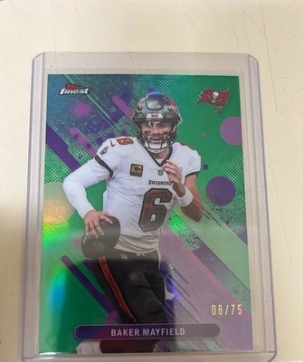 Topps Finest Baker Mayfield Tampa Bay Buccaneers Serial #08/75 NFL