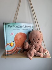 Jellycat little Odell & The Fearless Octopus Book - Excellent condition 