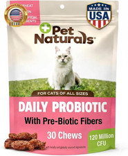 Daily Probiotic Soft Chews for Cats, Digestive and Immune Support Supplement, 10