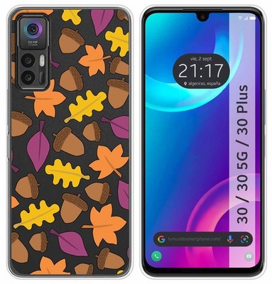 Transparente Silikonhülle Für TCL 30 / 30 5G / 30 Plus Herbst Design Zeichnungen