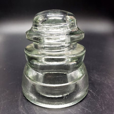 Vintage Armstrong DP1 2 68 Clear Glass Electrical Insulator Made in USA