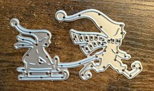 Elf With Sled Christmas Metal Cutting Die Card Scrapbook Journal 4830 Tonya