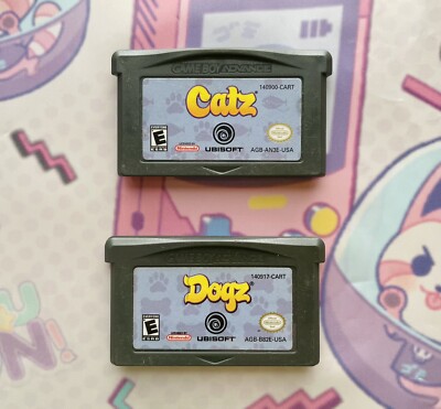 LOT Catz & Dogz Nintendo Game Boy Advance AGB-002 Games Ubisoft Cats Dogs 2002