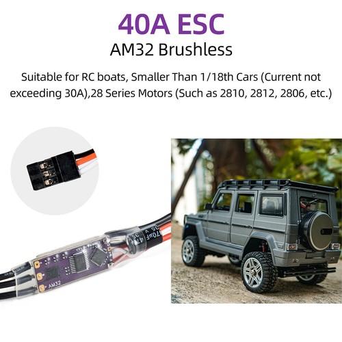 AM32 Brushless ESC 30A 40A ESC 2-4S USBLink for 1/18 1/24 RC Crawler Car SCX24 - Picture 12 of 16