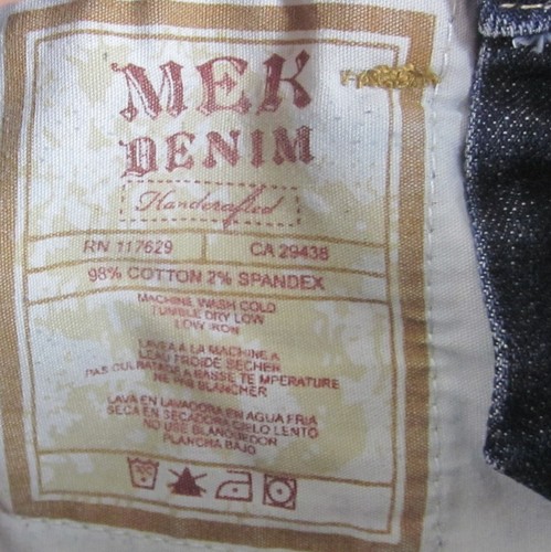Mek Denim Blue Jeans Girls Youth Size 8 "Oaxaca" Distressed Bootcut Low Rise - Picture 6 of 6