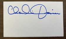 CHARLIE JOINER AUTOGRAPHED 3x5 INDEX CARD HOF SAN DIEGO CHARGERS MUST SEE L@@K 