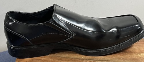 Claiborne Dress Shoes Mens 12M Black Leather Loafers Corpgore Events Parties - Picture 4 of 13