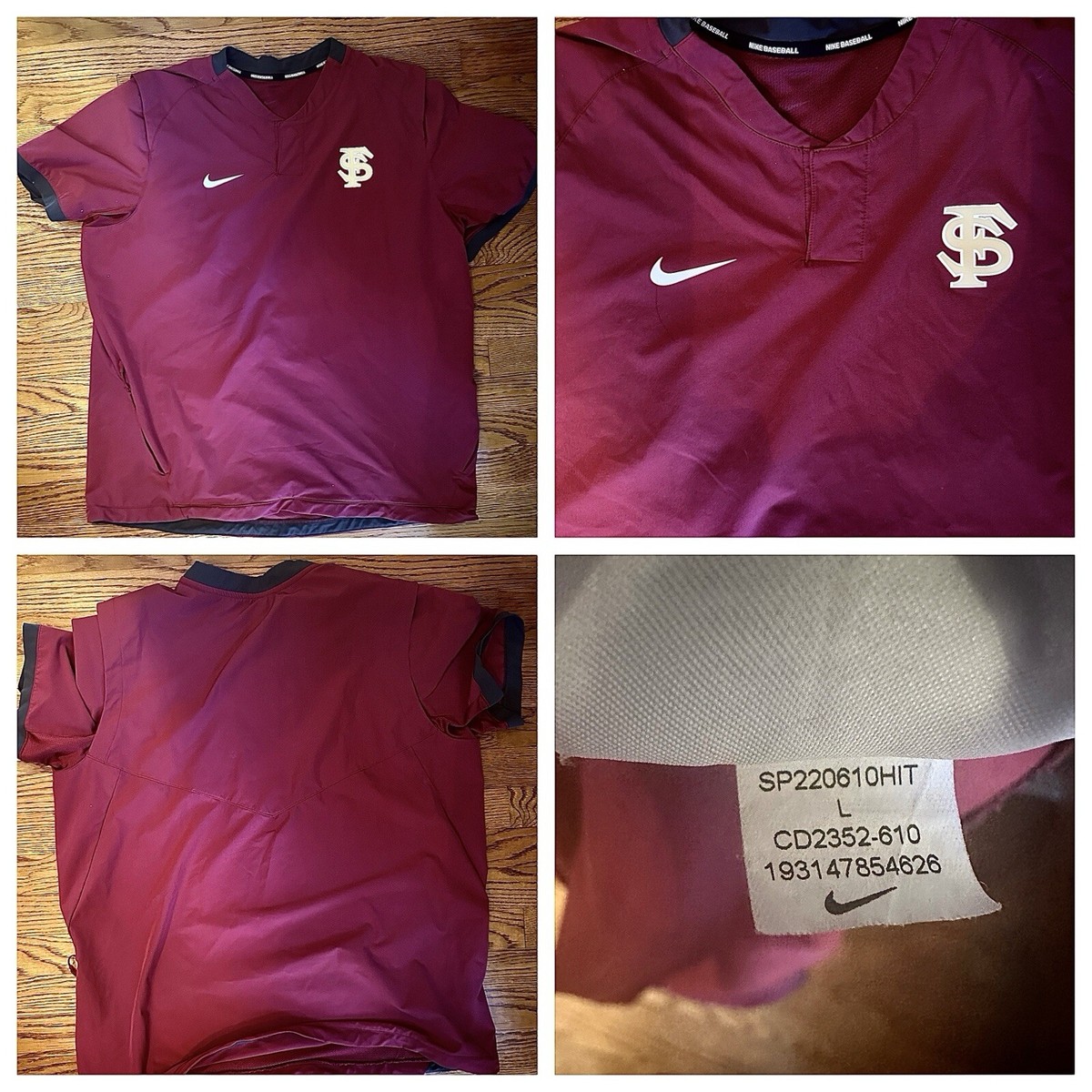 fsu nike florida state seminoles Team Issued Game Batting Jacket