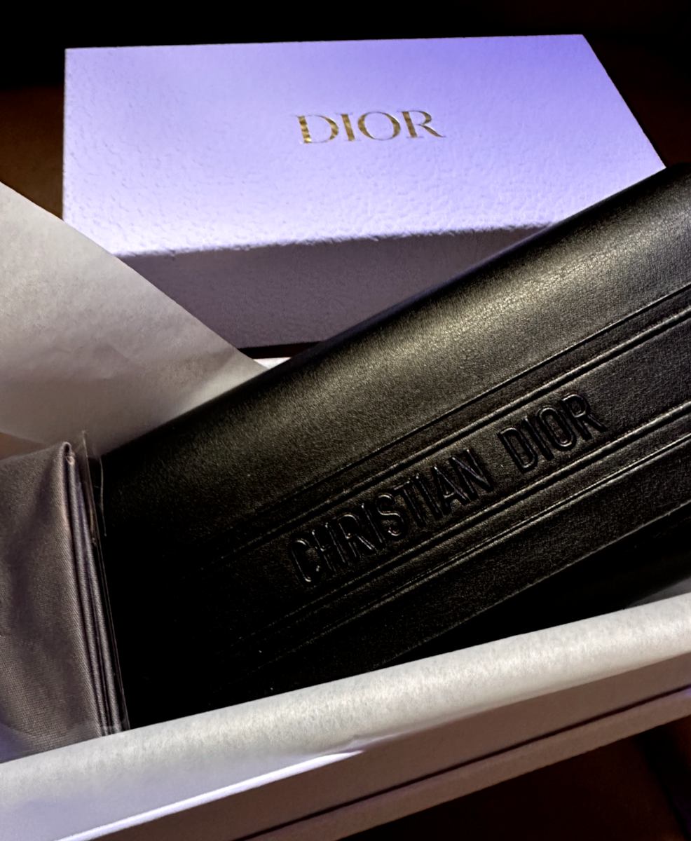 DIOR BOX AND SUNGLASSES EYEGLASSES CASE ONLY Full Box Set Black