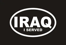 Vinyl Decal for Window - IRAQ I Served (Military)
