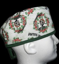 Grateful Dead Flowers Scrub Hat Chemo Cap