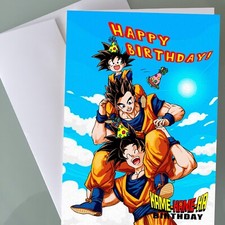 Dragon Ball Z Birthday Card - Goku, Gohan & G...