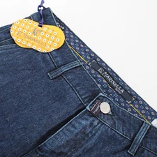 E. Marinella NWT Jeans Size 34 US Solid Dark Blue Cotton Denim