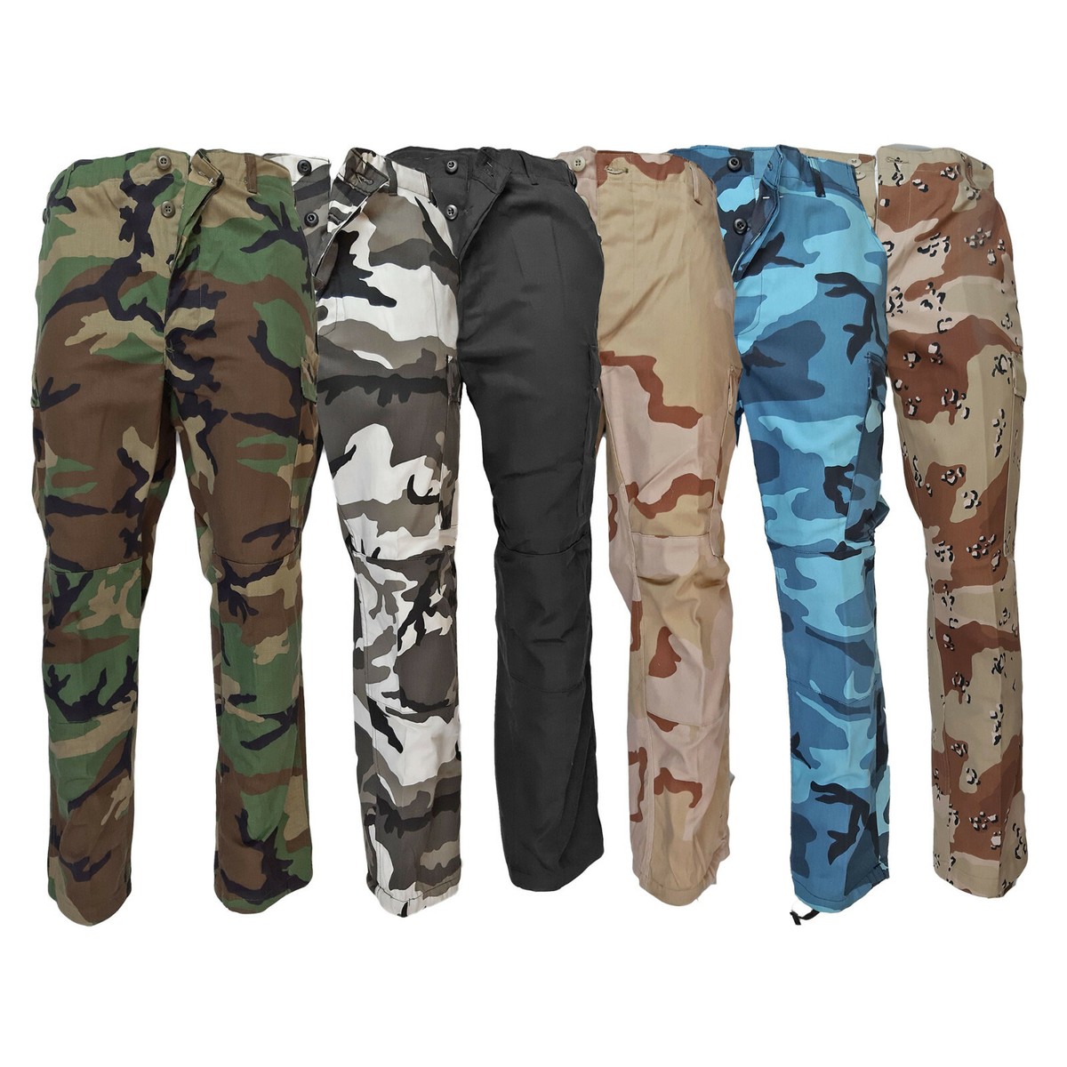 Army Trouser Original US Combat Military Snow Camo Desert Cargo BDU Work  Pants