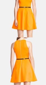 orange scuba dress