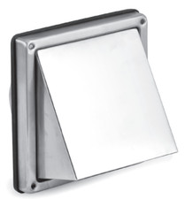 Ablufthaube Edelstahl m. Rückstauklappe Außengitter Abluft Lüftungsgitter DN 100