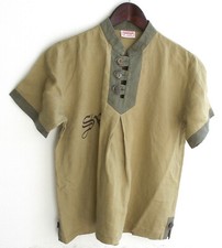 Children's costume blouse linen olive size 140 by Sportalm